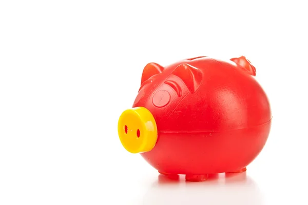 Oude rode piggy bank — Stockfoto