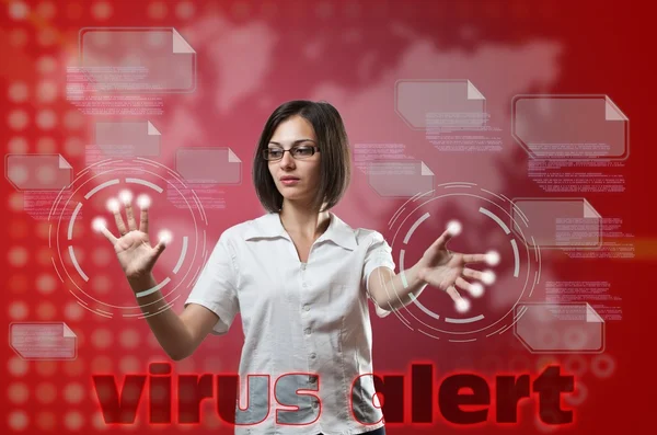 Conceito de alerta de vírus — Fotografia de Stock