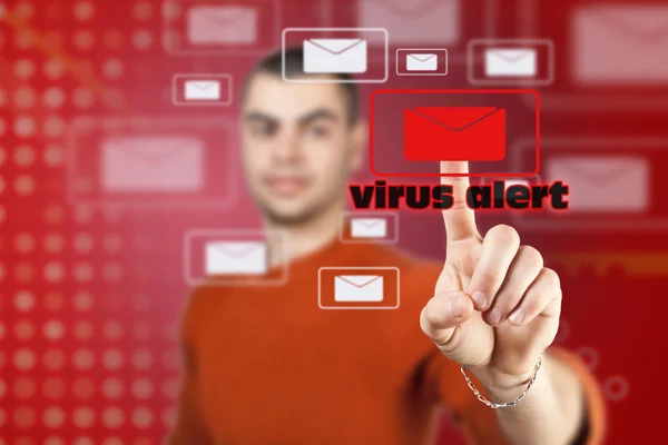 Virus waarschuwing concept — Stockfoto