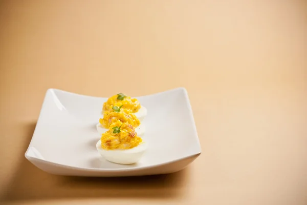 Uova ripiene di pancetta — Foto Stock