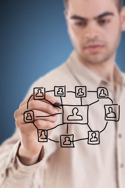 Social network structure Stock Photo