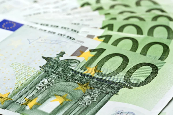 100 banknotów euro Obraz Stockowy