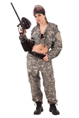 Paintball girl clipart