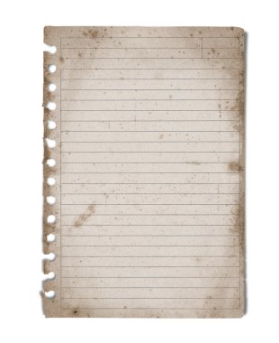 Vintage blank note paper clipart