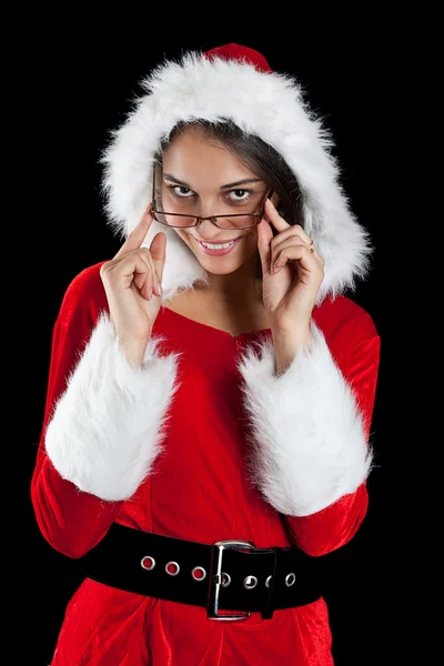 Jul kvinna poserar — Stockfoto