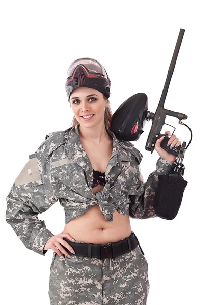 Paintball femme — Photo