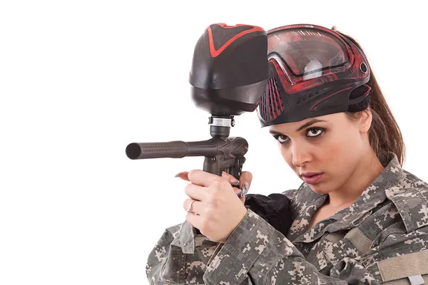 Paintball donna — Foto Stock