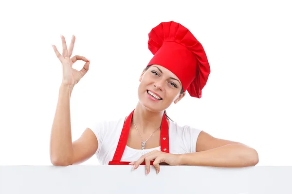 Ženské kuchař — Stock fotografie