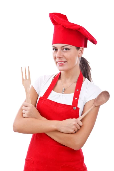 Kobieta kucharz — Zdjęcie stockowe