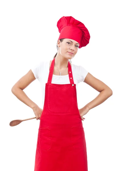 Chef-kok vrouw — Stockfoto