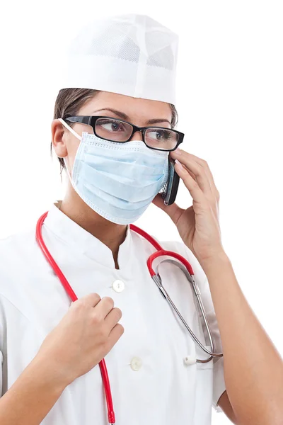 Busy female doctor — Stock Photo, Image