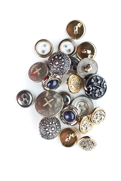 Metal sewing buttons — Stock Photo, Image