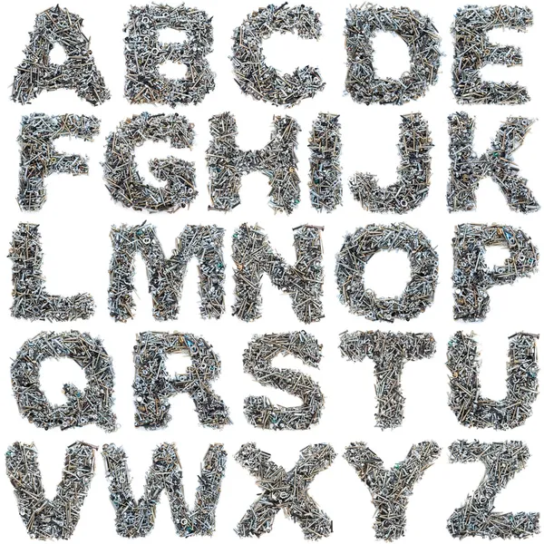 Schroeven alfabet — Stockfoto