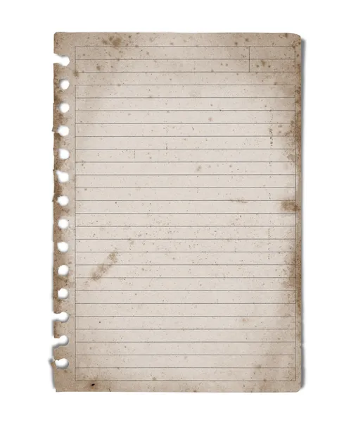 Papel de nota en blanco Vintage — Foto de Stock