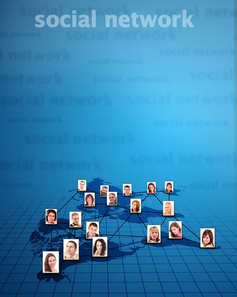 Concetto di social network — Foto Stock