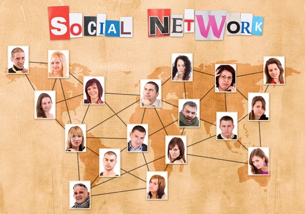 Έννοια κοινωνικό δίκτυο — Φωτογραφία Αρχείου