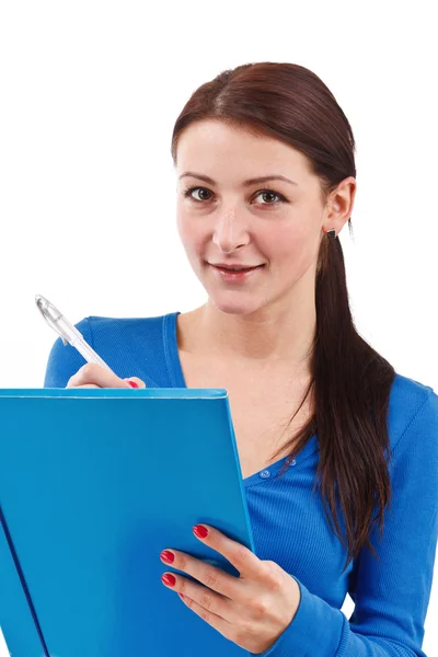 Female student writing Royalty Free Stock Images