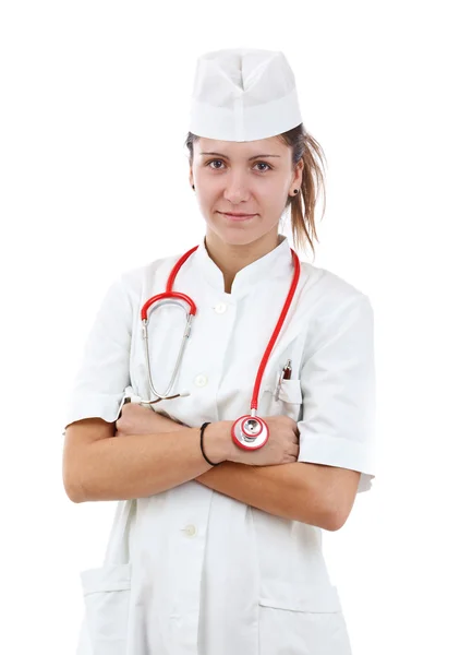 Portrait of young woman doctor Stock Image