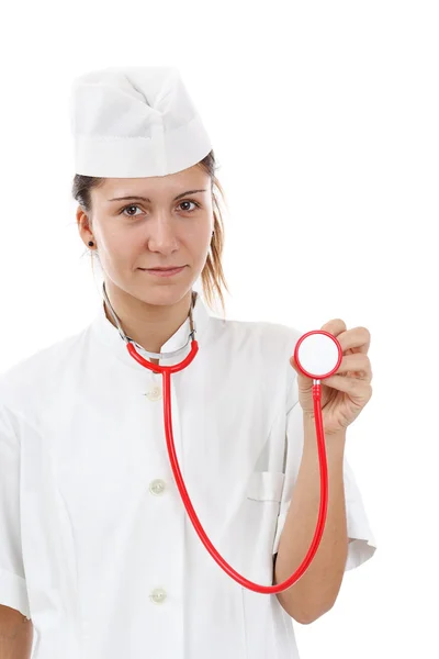 Female doctor with stethoscope Royalty Free Stock Images