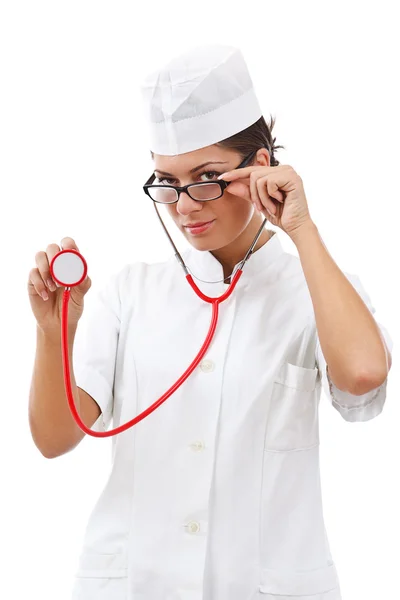 Portrait of a young woman doctor Stock Image