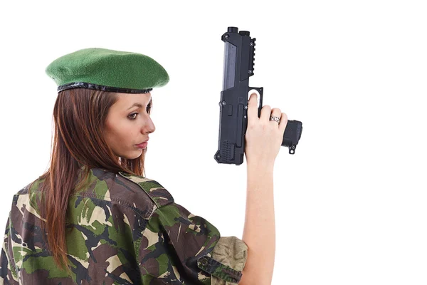 Jovem soldados com armas Fotos De Bancos De Imagens