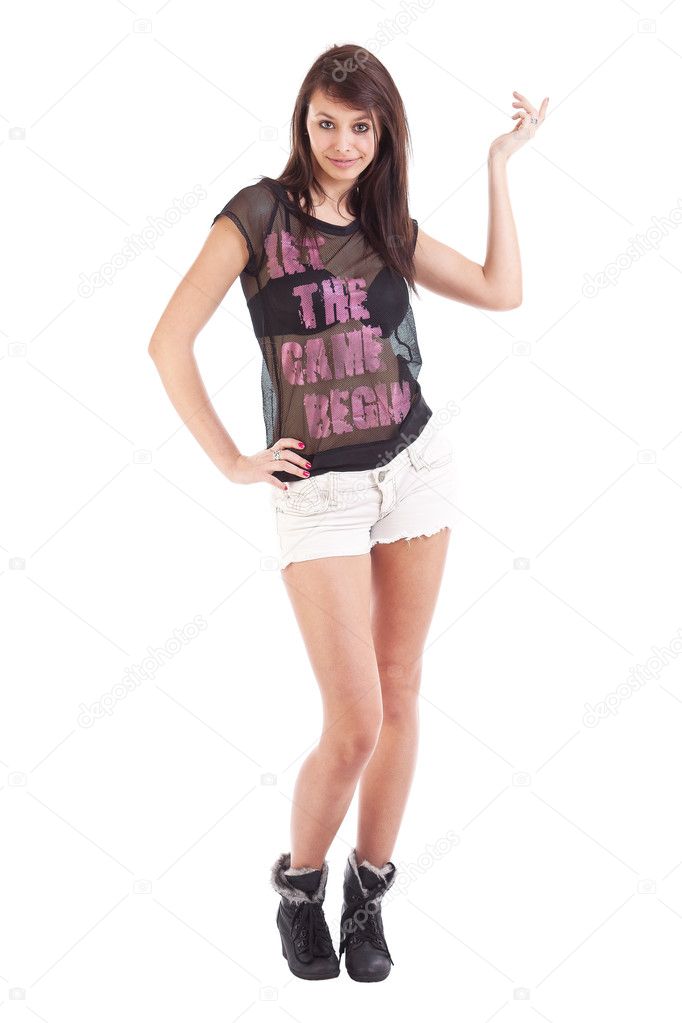 Teenage wearing shorts