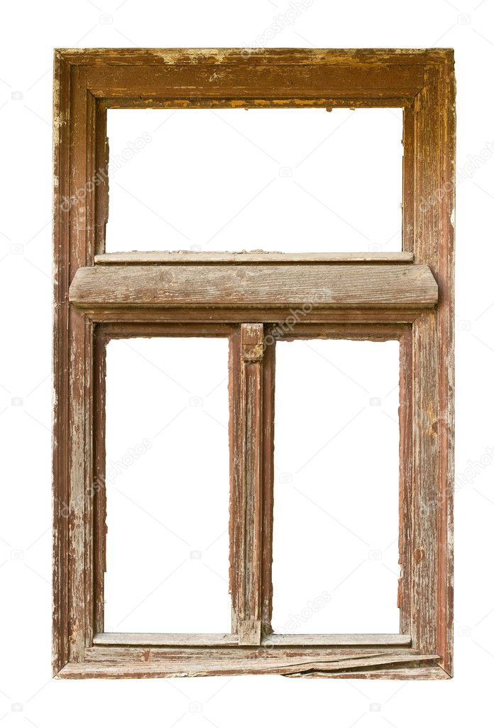 Grunged wooden window