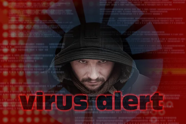 Viruswaarschuwing — Stockfoto