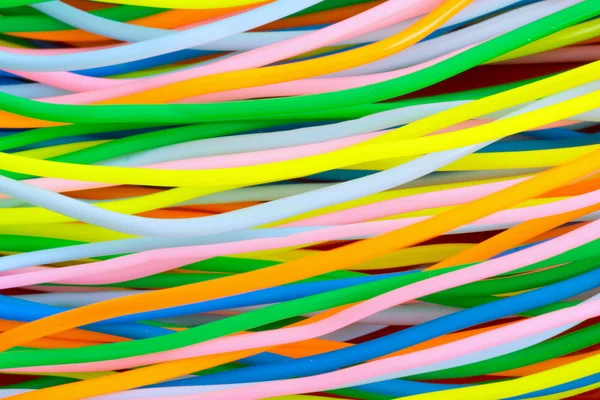 Färgglada plast kablar — Stockfoto