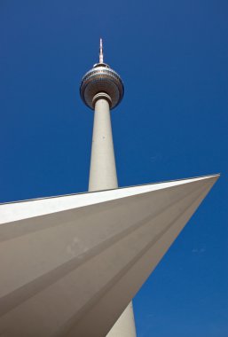 View of Berlins television tower clipart