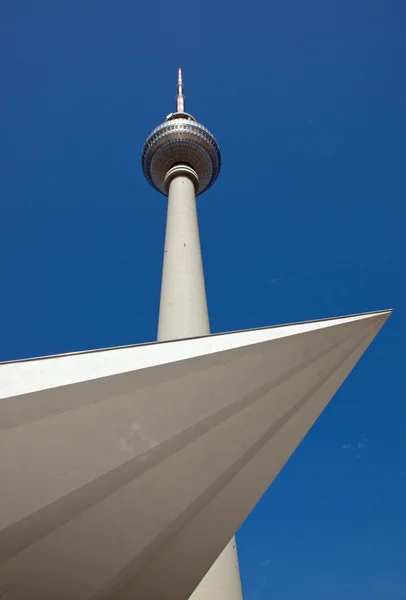 Vista da torre de televisão de Berlins — Fotografia de Stock