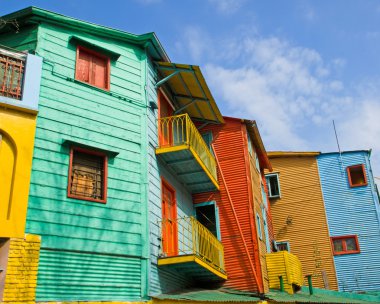 Colourful buildings in La Boca clipart