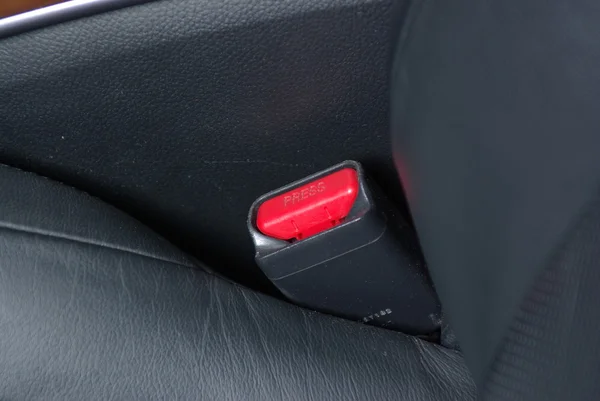 Fivela de segurança em um carro — Fotografia de Stock
