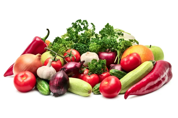 Коллекция фруктов и овощей — стоковое фото