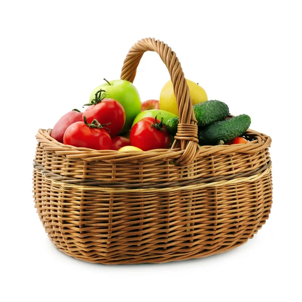 Fruits et légumes dans le panier — Photo