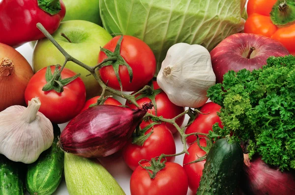 Coleta de frutas e legumes — Fotografia de Stock