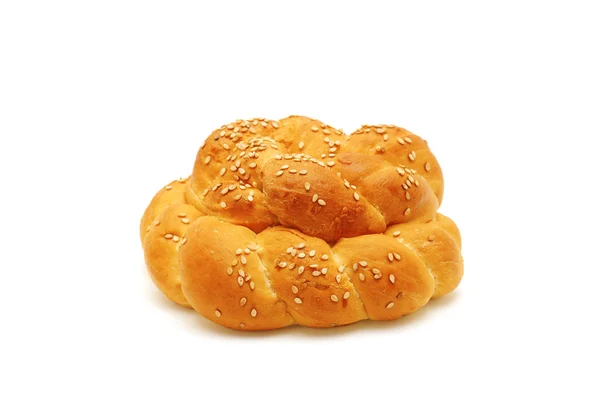 Broodje geïsoleerd op een witte achtergrond — Stockfoto