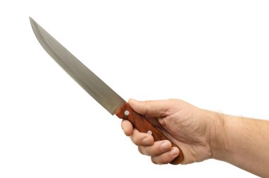 Knife in hand clipart