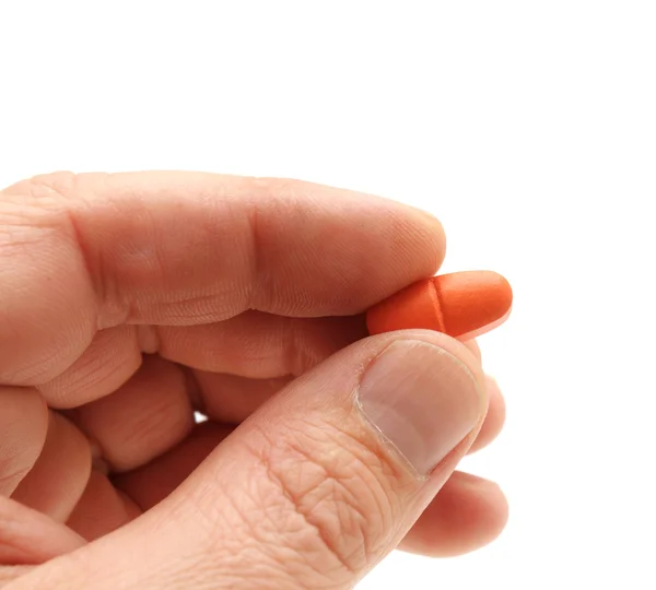 Pill in a hand — Stock Photo, Image
