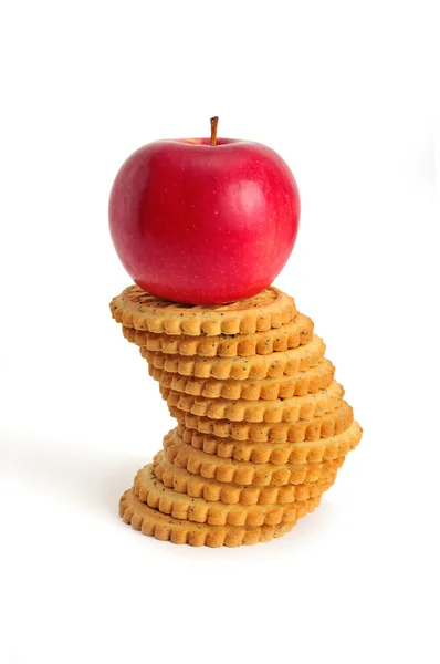 Apples and biscuit — Stock Photo, Image