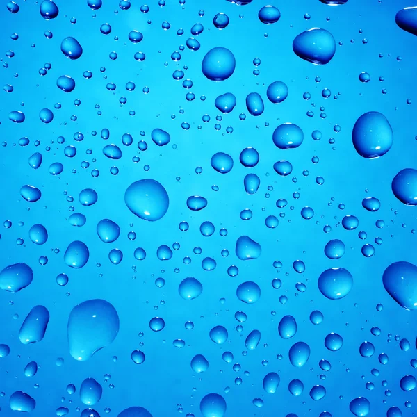 Drops of water on glass — Stock Photo, Image