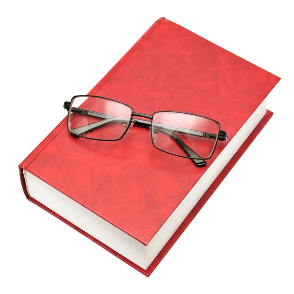Kitap ve gözlük — Stok fotoğraf