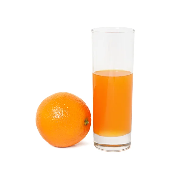 Glass with juice and fruit — Stock Photo, Image
