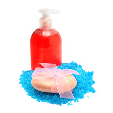 Sea salt and soap clipart