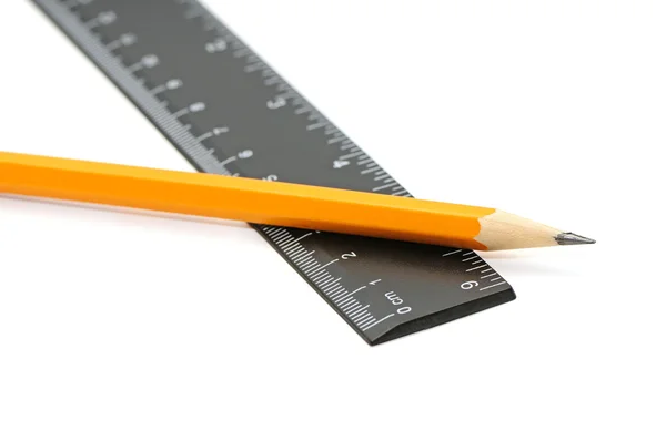 Ceruza és vonalzó — Stock Fotó