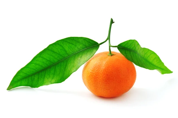 Mandarina aislada sobre fondo blanco — Foto de Stock