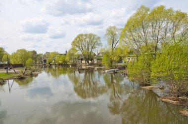 Houses on water clipart