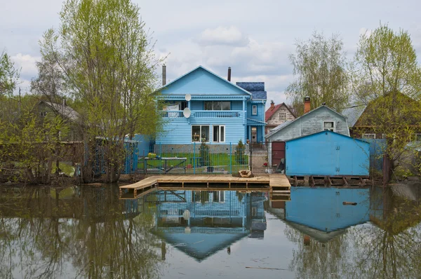 Houses on water — Stock Photo, Image