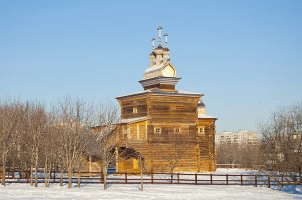 Vecchia chiesa russa in legno a Kolomenskoye — Foto Stock