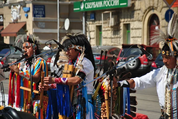 Músicos callejeros Indios — Foto de Stock